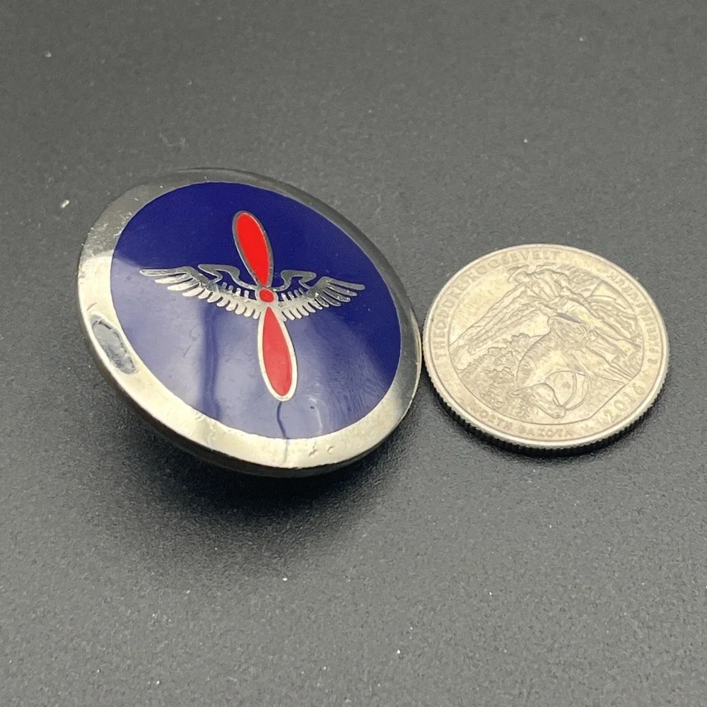 USAF Air Force Red Propeller‎ Wings Lapel Hat Pin
